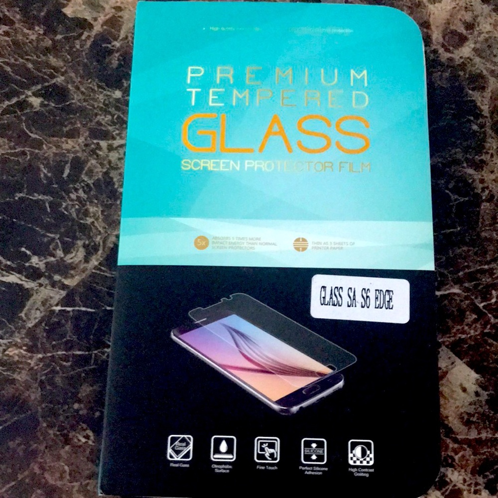 3— REMIUM TEMPERED GLASS SCREEN PROTECTOR FILM GLASS SA S6 EDGE / GLASS 0.33 2D